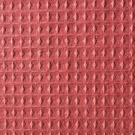 Ткань вафельная красная, 195 см, 240 гр, ячейка 7х7 мм, рулон 50 м