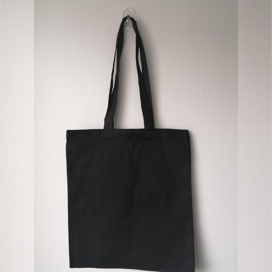 Сумка шоппер черная, 38*42 см, бязь, ручки 70 см, 100% хб.